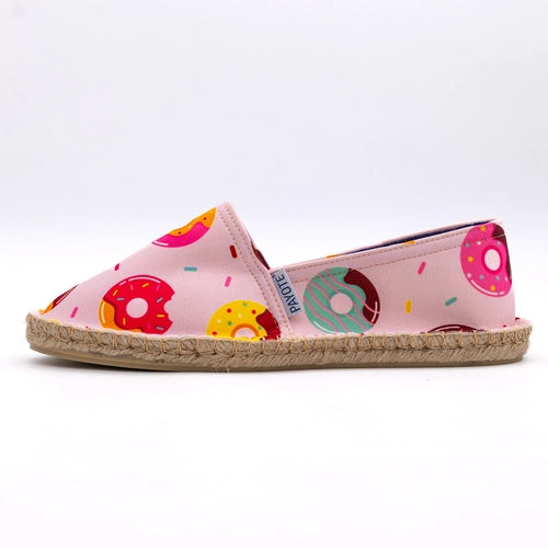 Espadrille Rose Imprimée Donuts