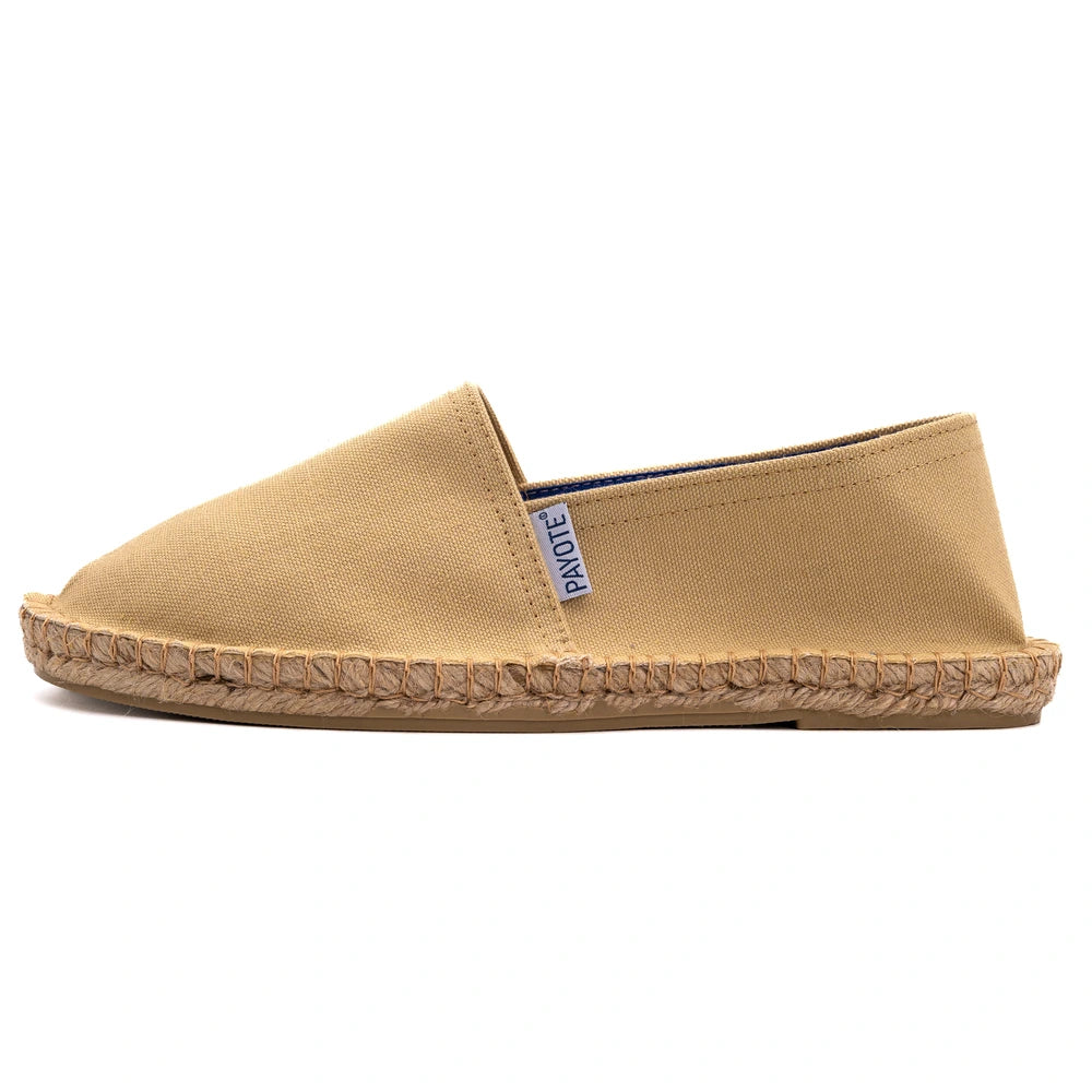 Espadrille unie couleur sable made in France