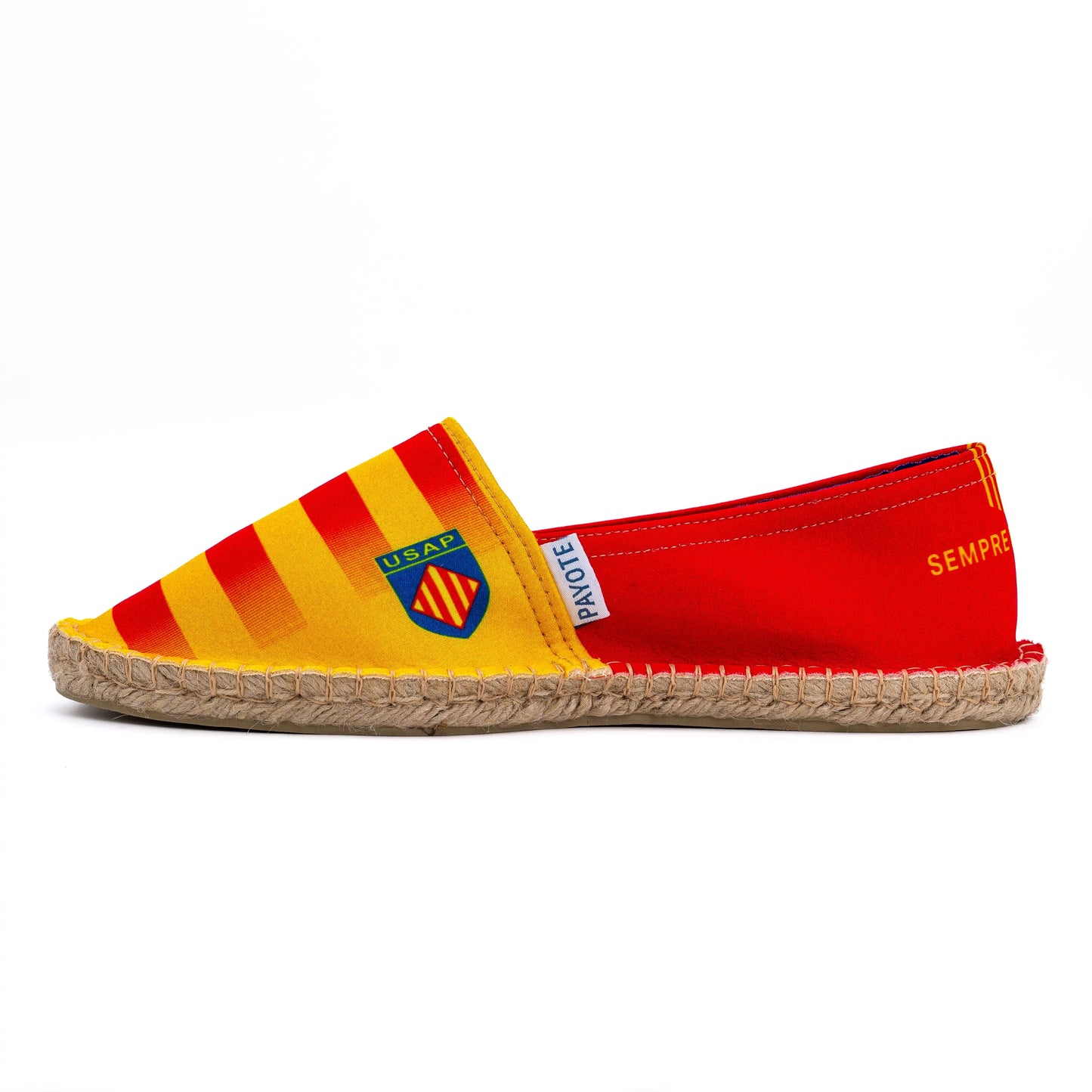 Espadrille USAP rouge et jaune