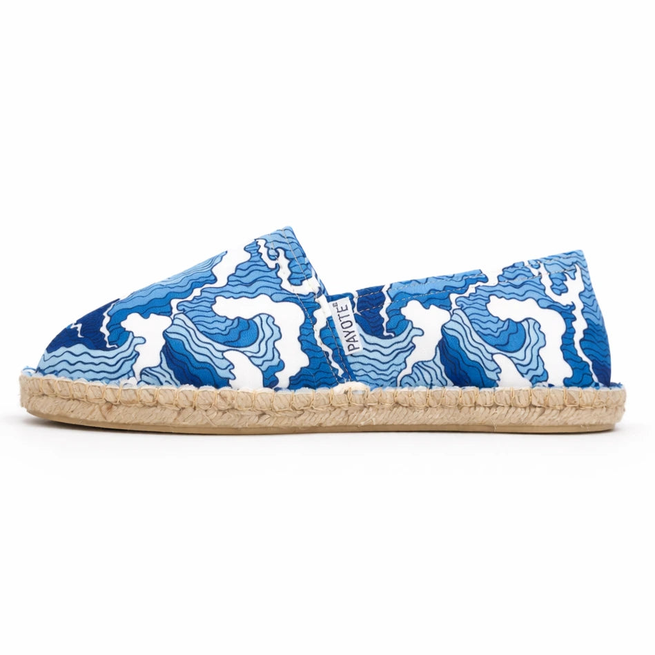 Espadrille imprimée Vagues fabriquée en France