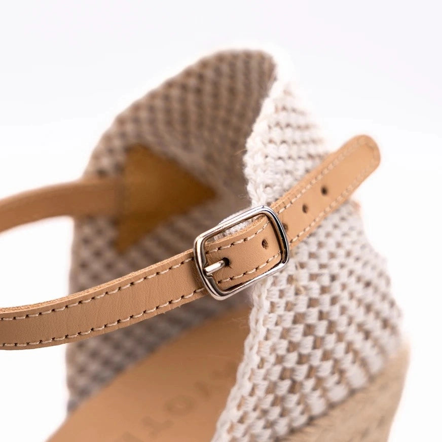 Espadrille Compensée Mathilde Kaki à boucle