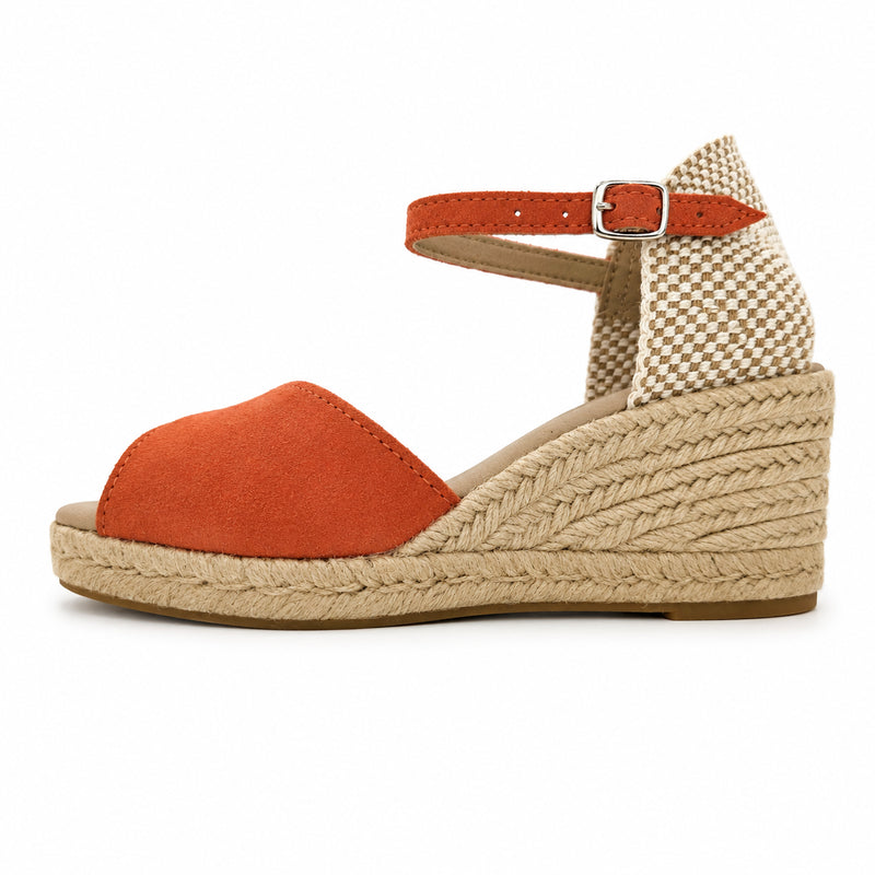 Espadrille Compensée Xéna terracotta à boucle - T5