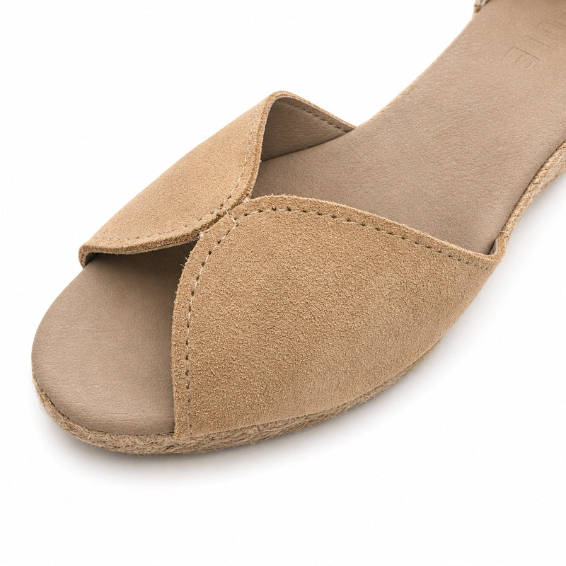 Espadrille Compensée Xéna beige à boucle - T5