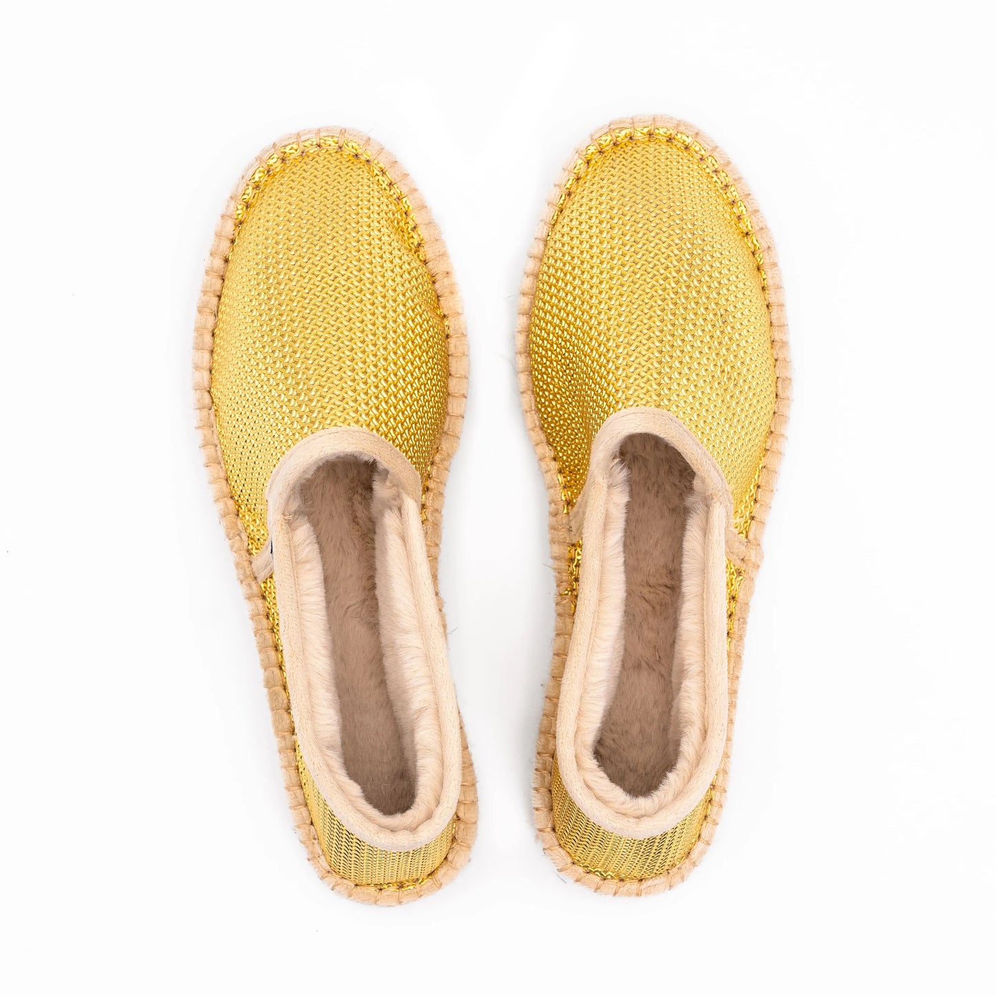 Espadrille Fourrée Dorée