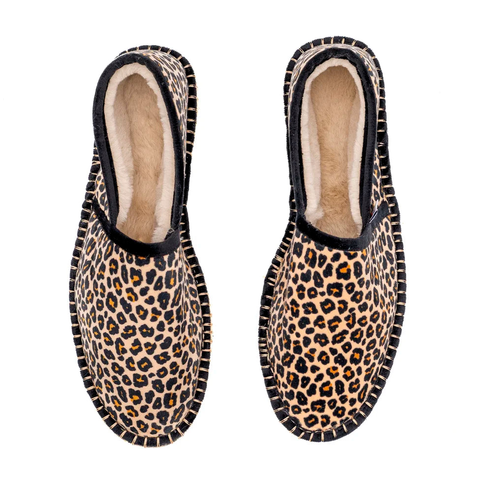 Chausson Espadrille Léopard fabriqué en France