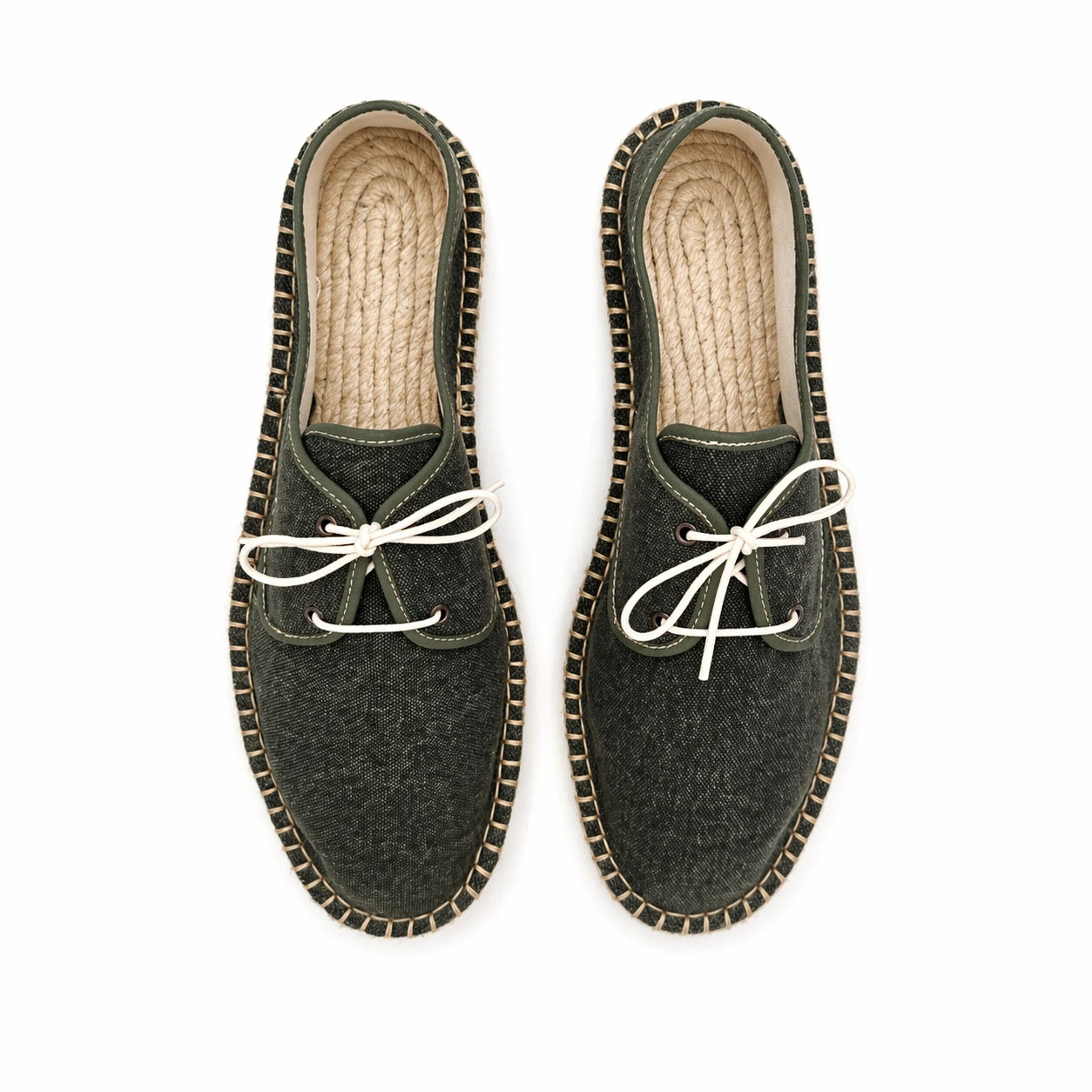 Espadrille à lacets kaki délavé Payote