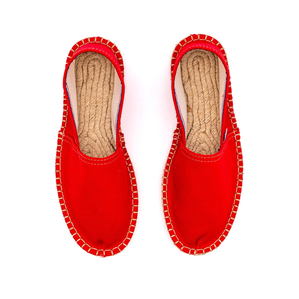 Espadrille rouge made in France