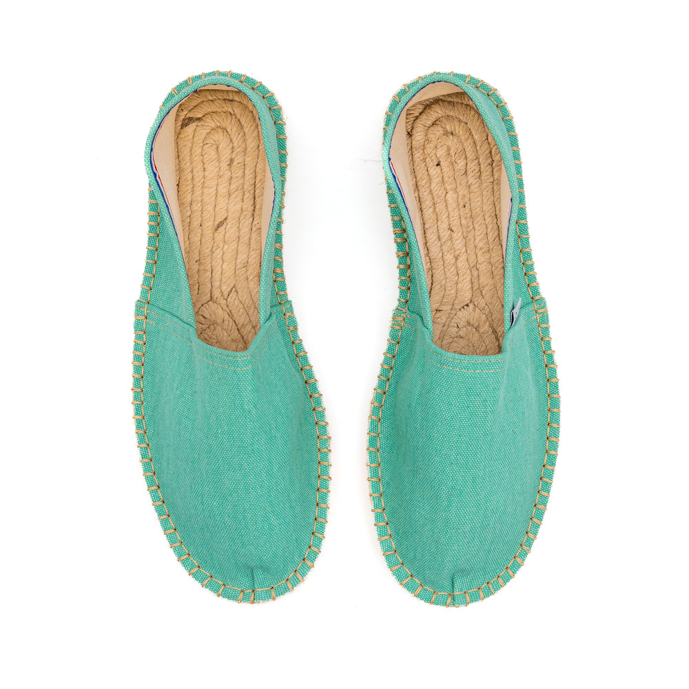 Espadrille vert clair délavé premium