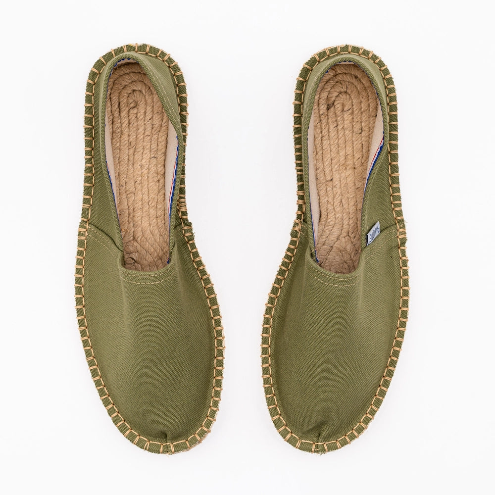 Espadrille vert olive made in France