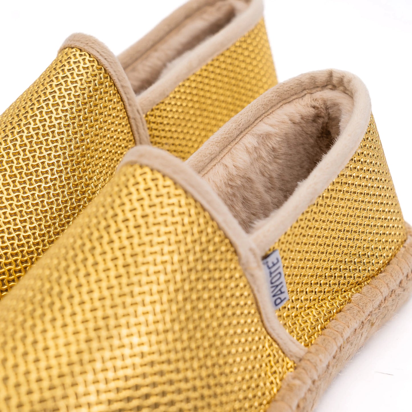 Espadrille Fourrée Dorée