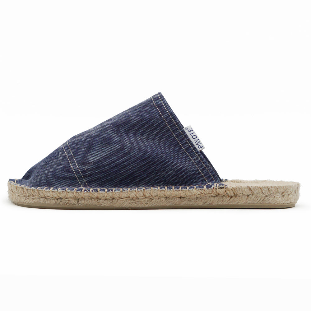 Mule espadrille jeans délavé made in France