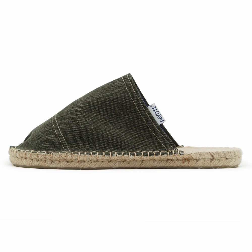 Mule espadrille Kaki délavé