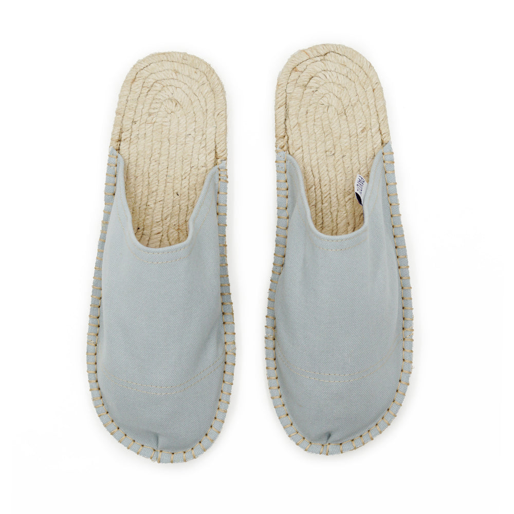 Mule espadrilles gris clair made in France