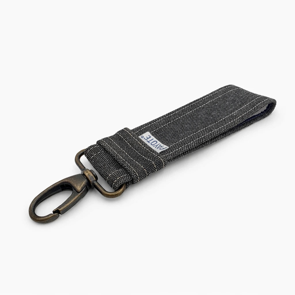 Porte-clés Sangle Noir Délavé