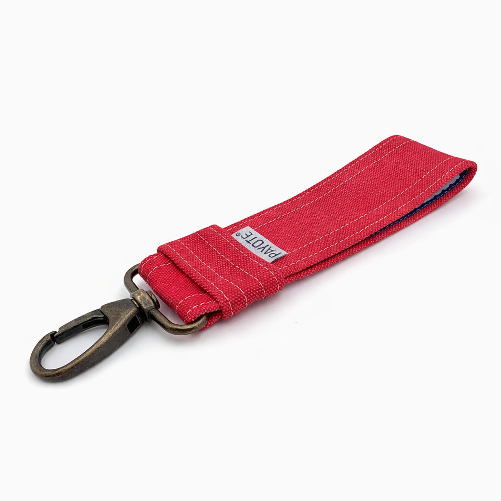 Porte-clés Sangle Rouge Délavé