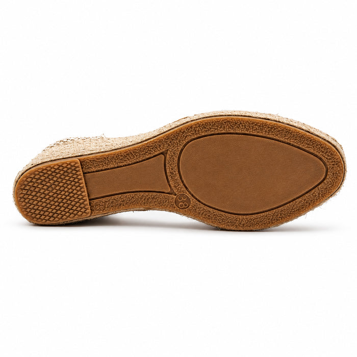 Espadrille Compensée Olympe Kaki à ruban - T5