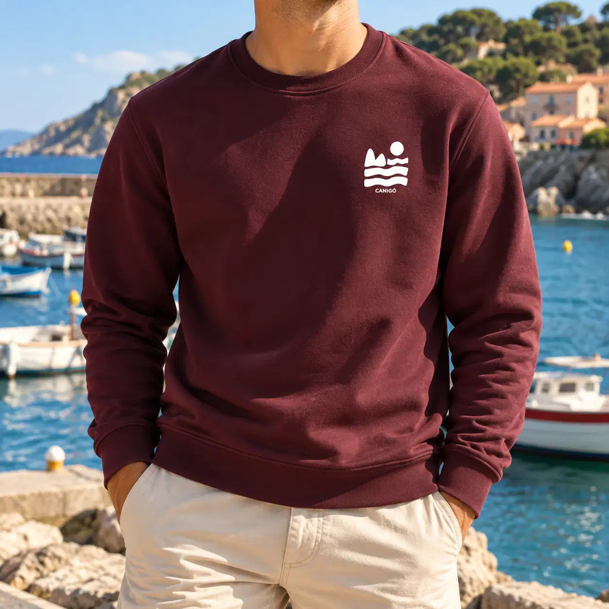 Sweat Col rond Recyclé - Canigó Vague