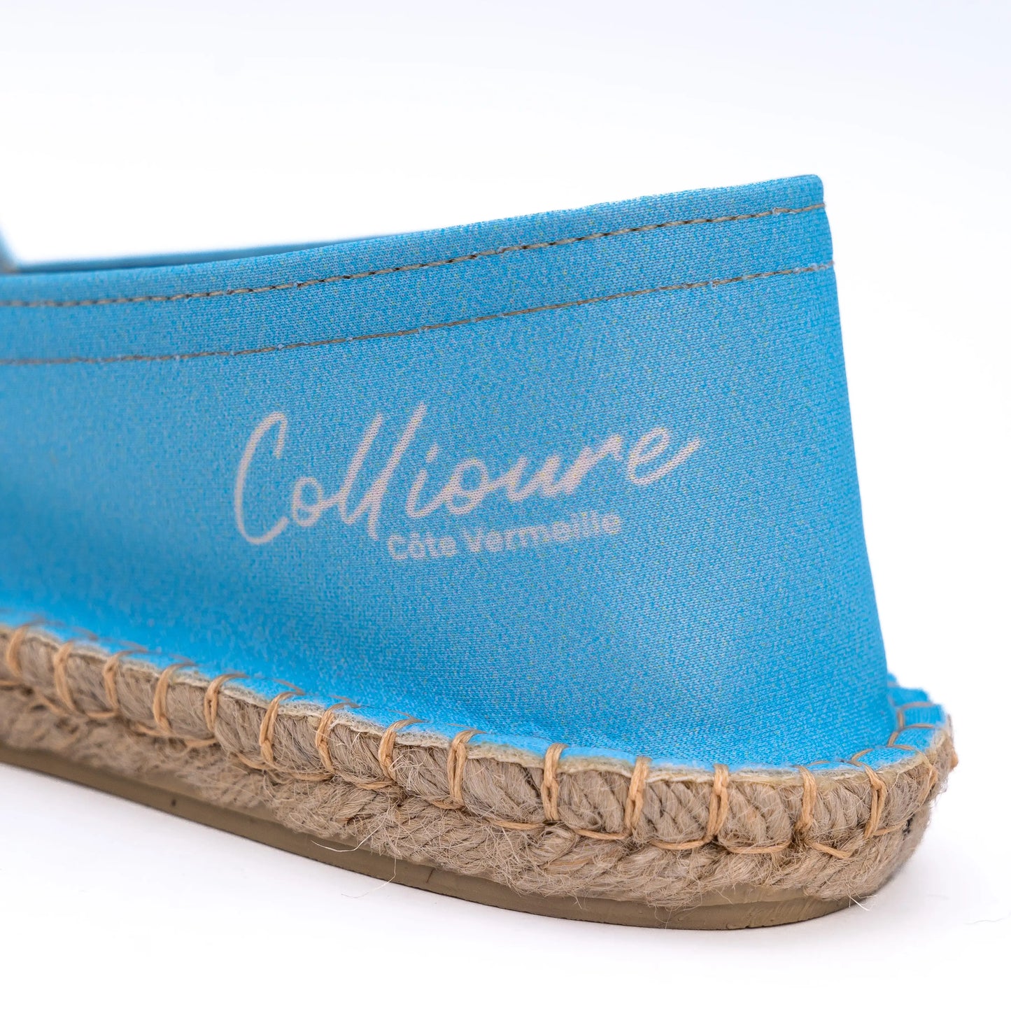 Zoom sur le talon de l'espadrille Collioure 