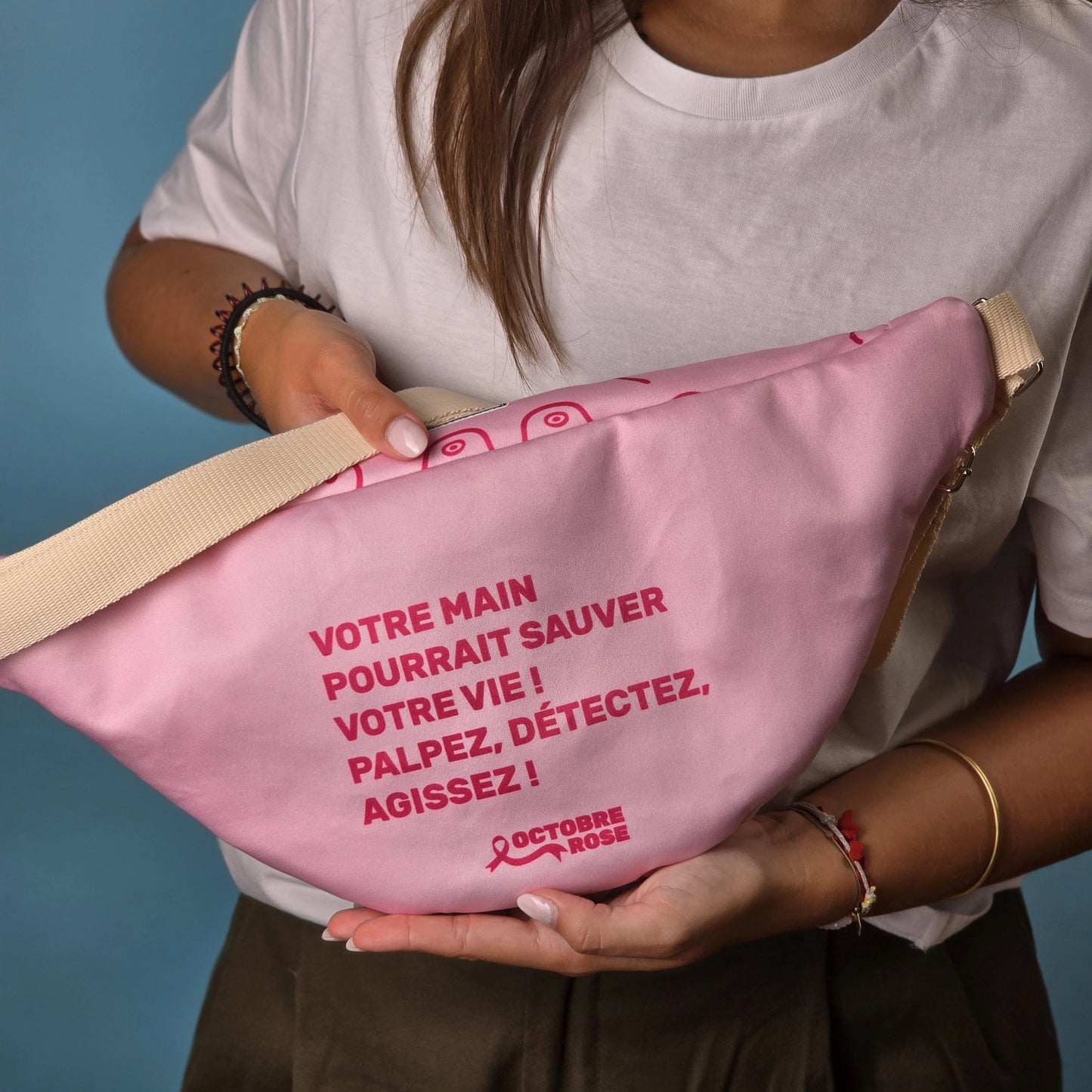 Le message du sac banane Octobre rose : la prévention