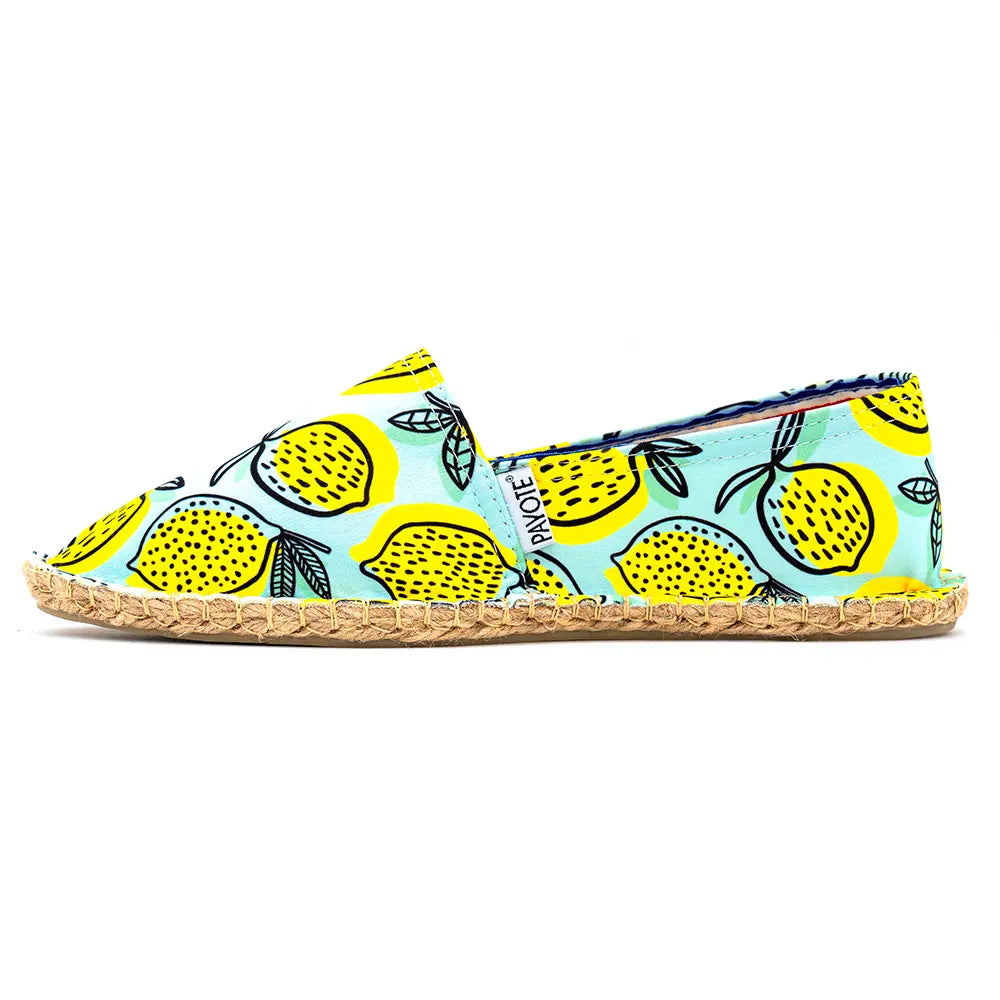 Espadrille à l'imprimé citrons