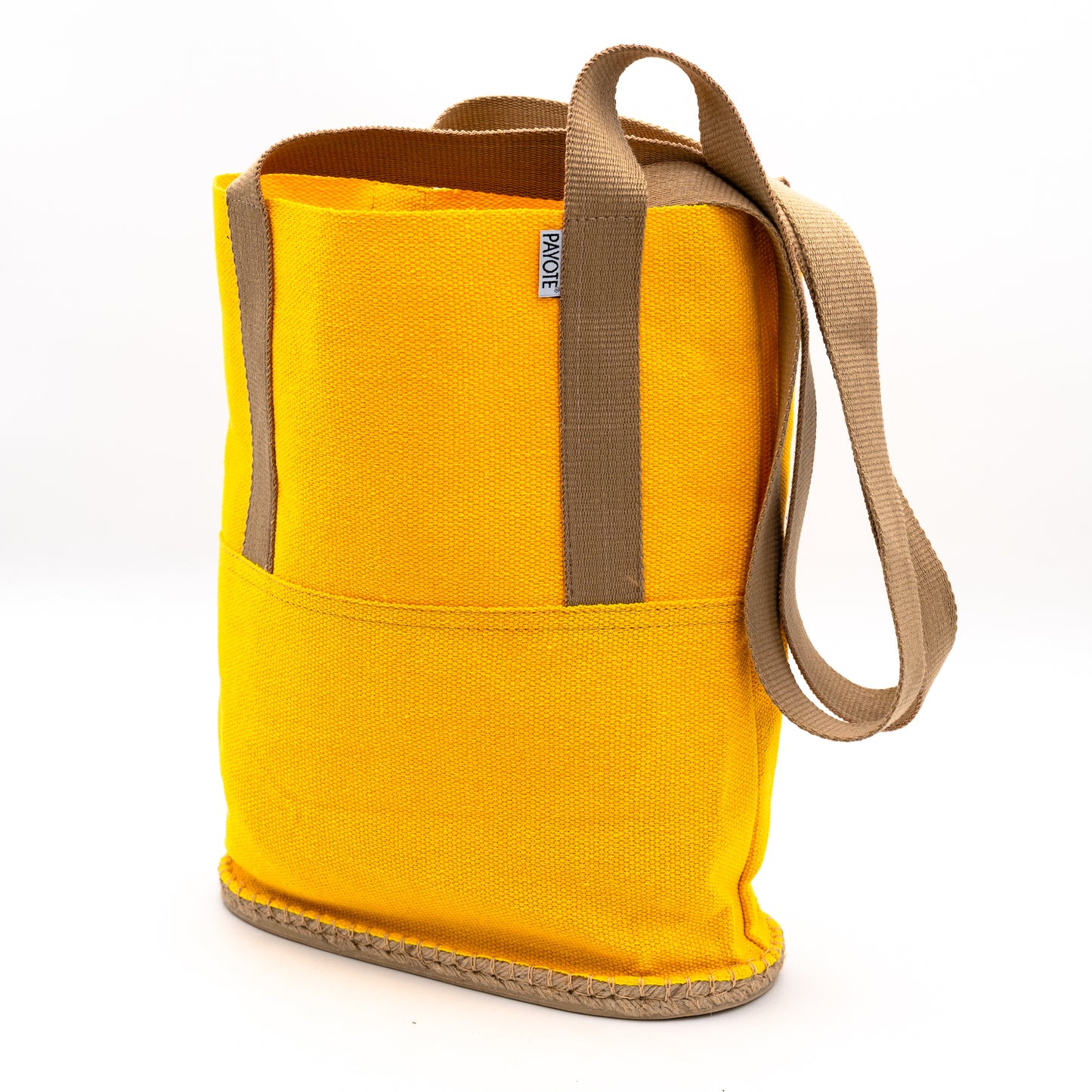 Yellow espadrille bag