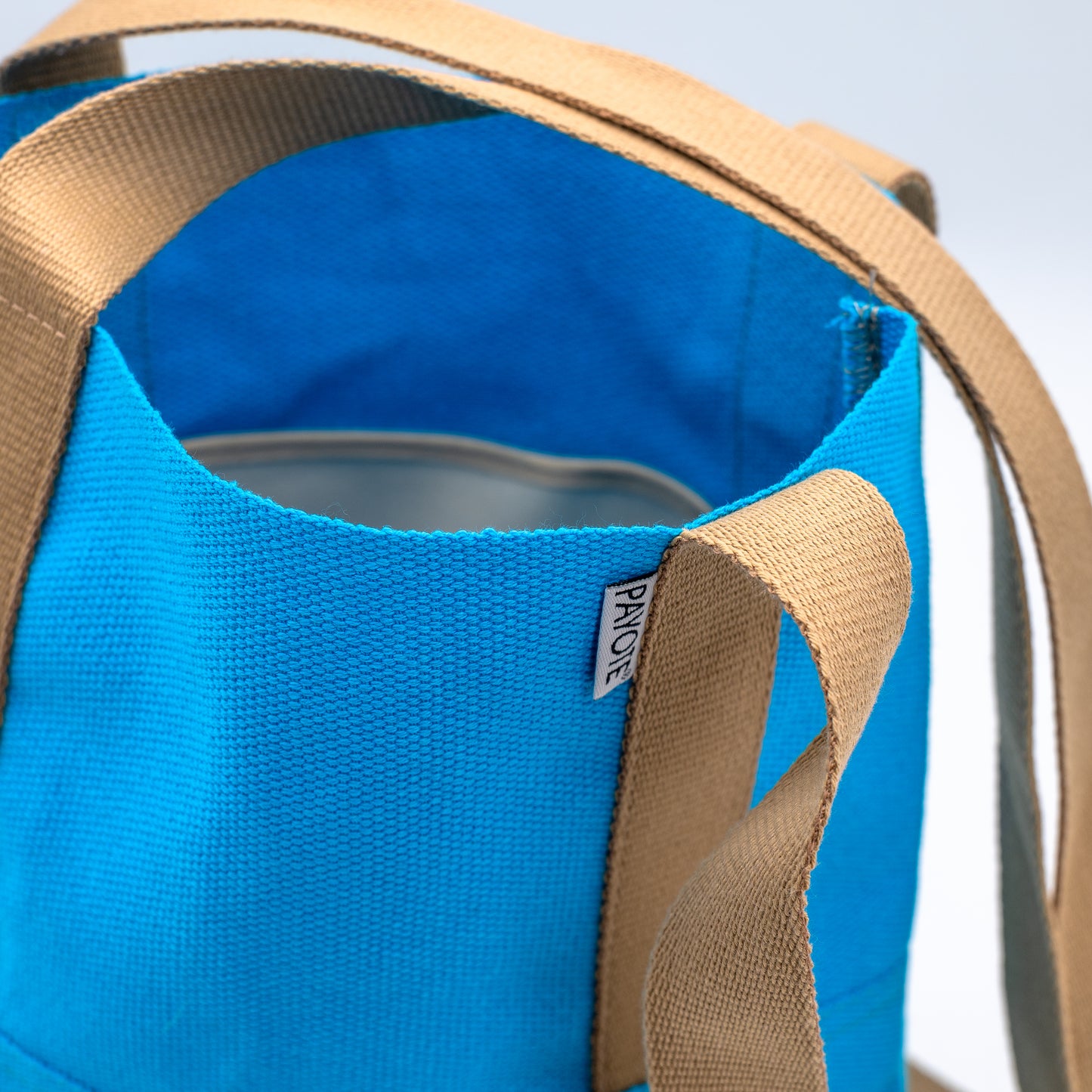 Turquoise espadrille bag