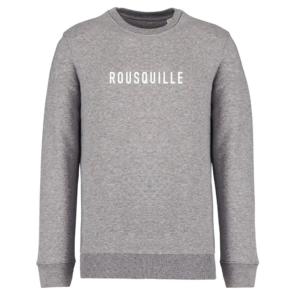 Sweat col rond Rousquille  gris chiné