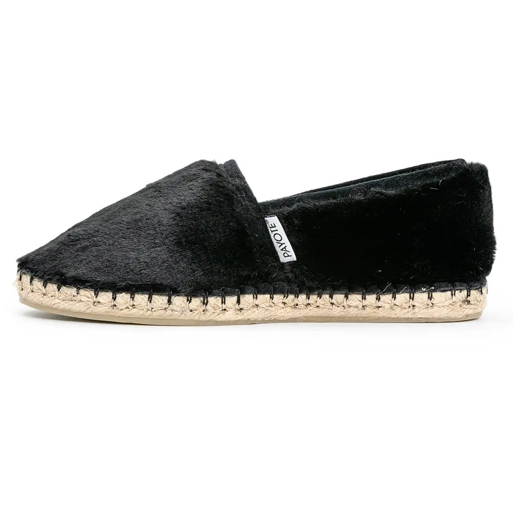 Chausson espadrille noir made in France baptisé Carine