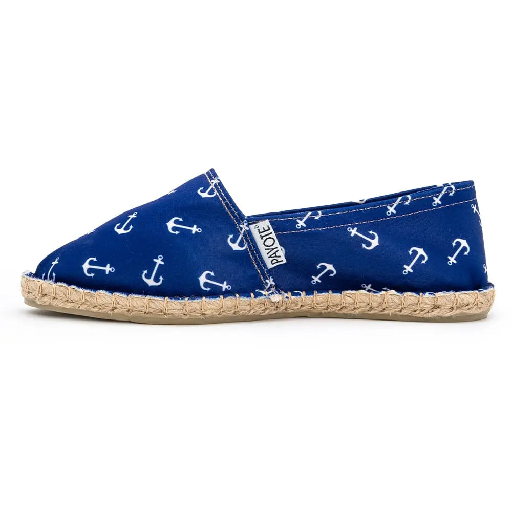 Espadrille bleu marine à l'imprimé ancres marines