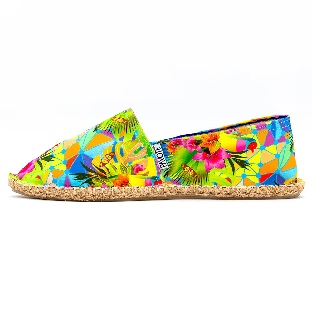 Espadrille à l'imprimé jungle colorée