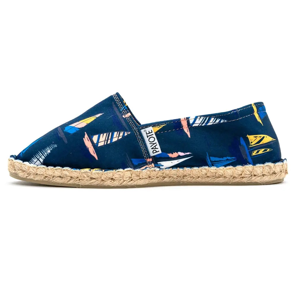 Espadrille bleu marine à l'imprimé voiliers