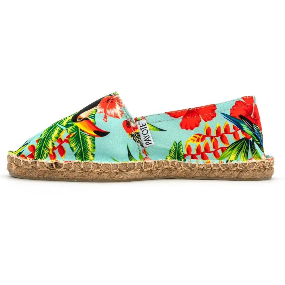 Espadrille à l'imprimé toucans made in France