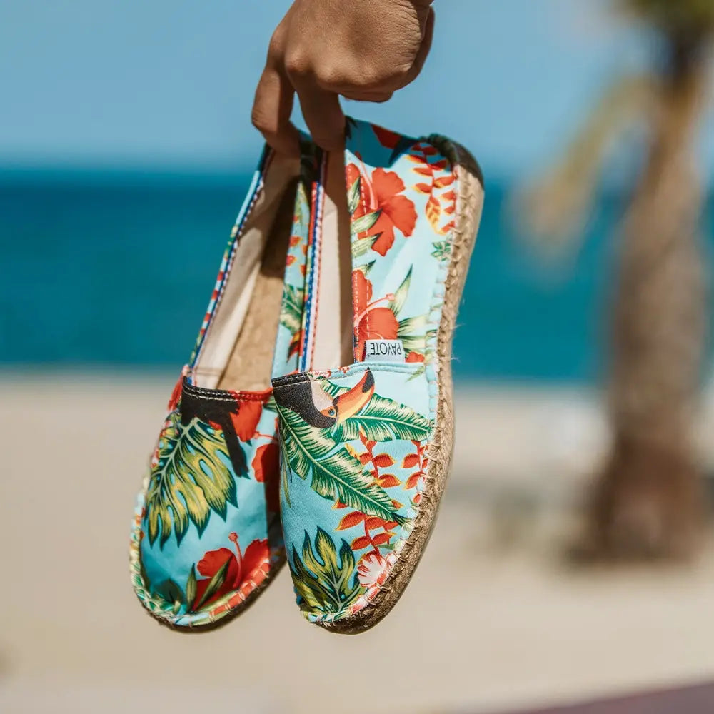 Espadrille à l'imprimé toucans 