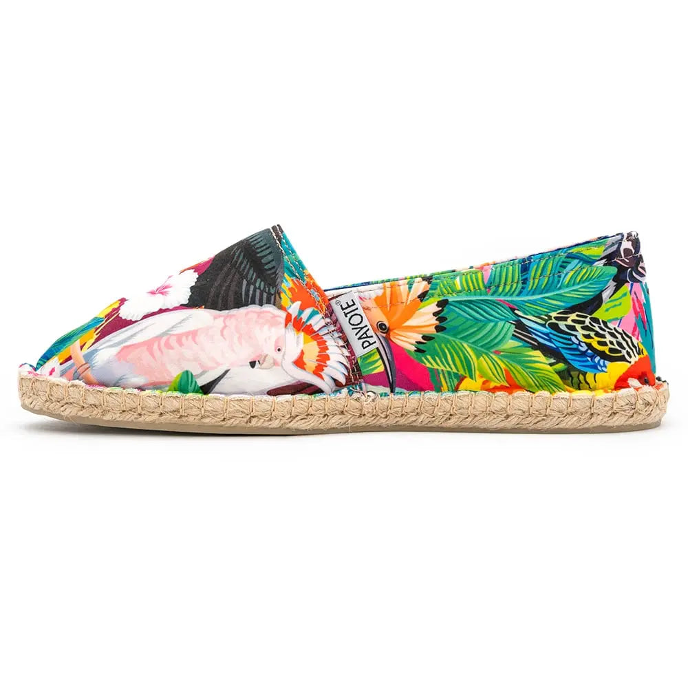 Espadrille tropicale verte "Emy"