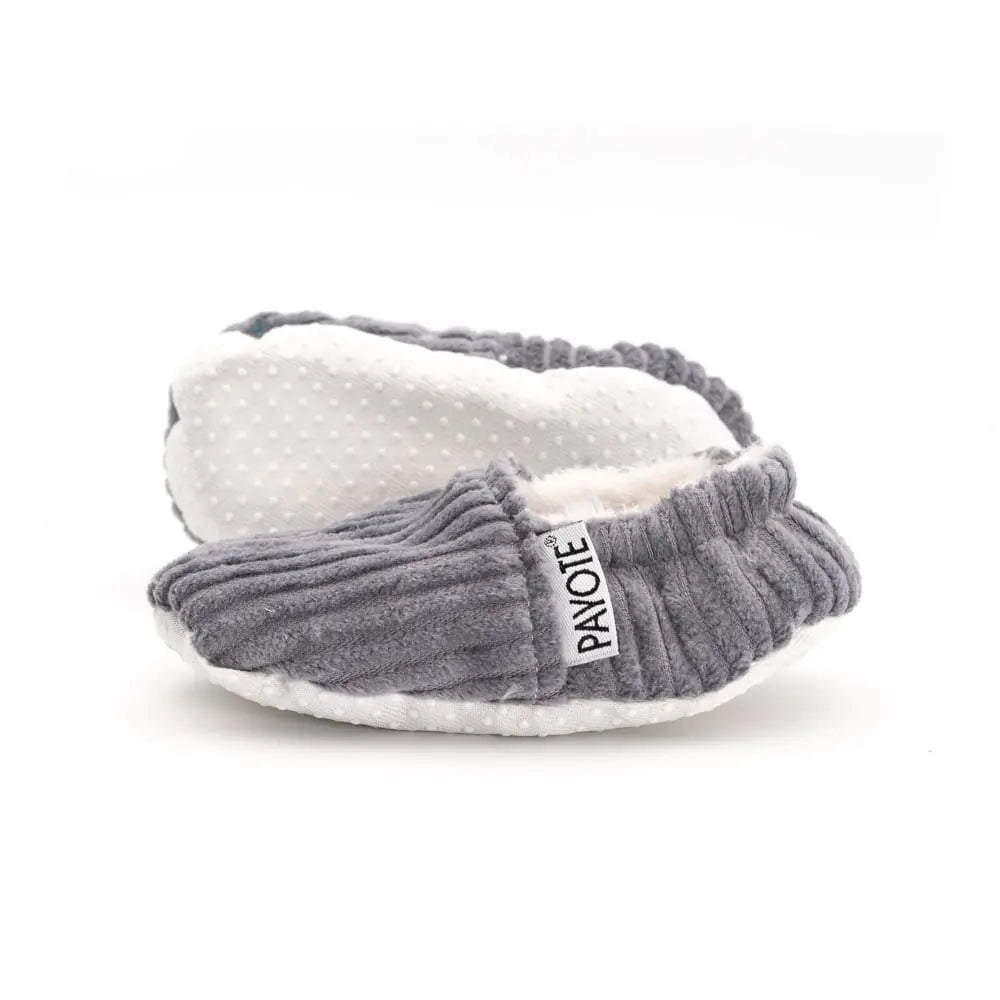 Léo gray baby slipper