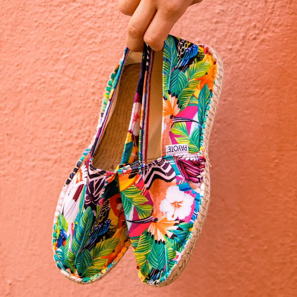 Espadrille tropicale jungle fabriquée en France